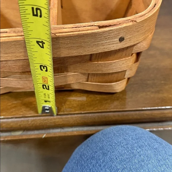 Peterboro Tan Woven Basket with Handle - Picture 7 of 7